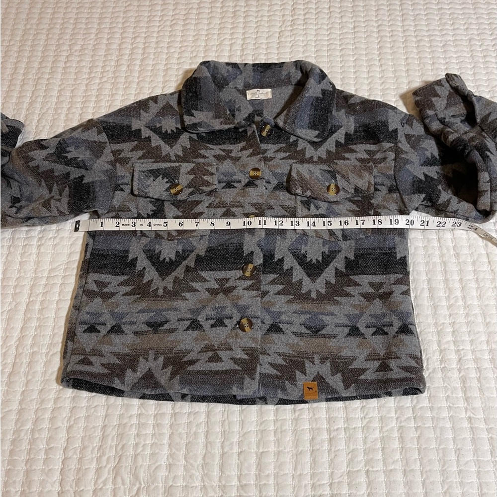 Simply Southern | Gray & Brown Aztec Patterned Jacket - Picture 9 of 14